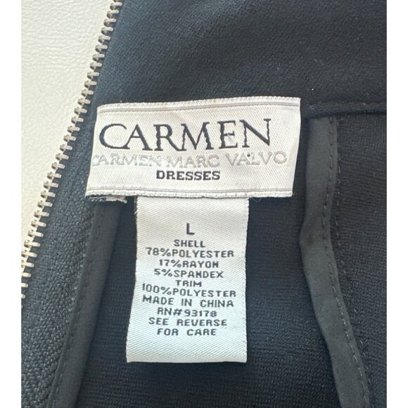 Designer Carmen Marc Valvo black sleeveless dress, Large - Picture 5 of 7